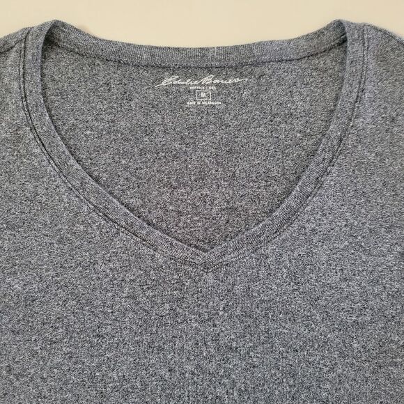 Eddie Bauer Women's Gray Long Sleeve V-Neck Top - Picture 10 of 13